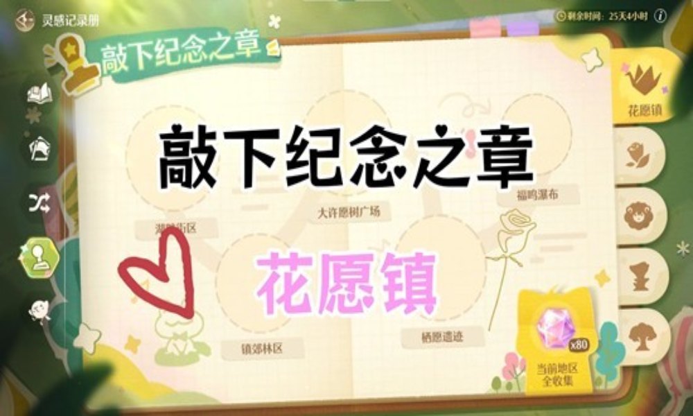 无限暖暖拾光季敲下纪念之章活动 花愿镇盖章点分享
