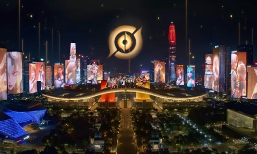 王者荣耀英雄点亮六城地标为十周年祝福