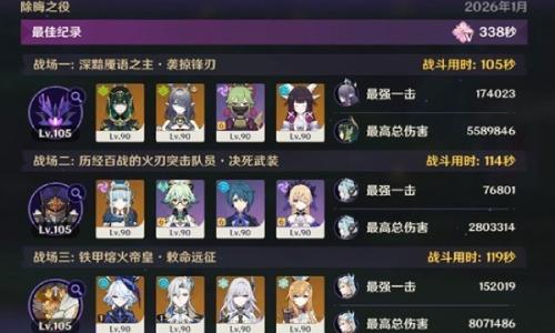 原神6.3月之四版本攻略 新一期幽境危战配队参考