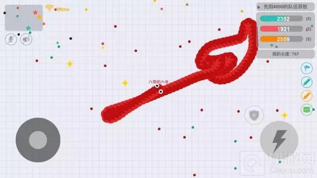 贪吃蛇大作战玩家蛇形写字秀 不为段位只为娱乐