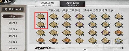 我的侠客手游中闯王宝藏要集齐哪七样物品