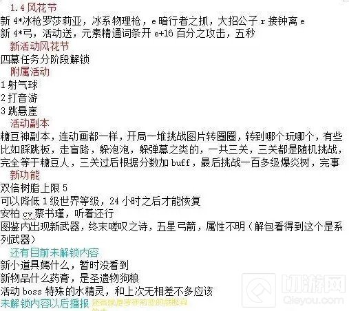 原神1.4版本温蒂复刻罗莎莉亚数据风花节 原神1.4内鬼爆料