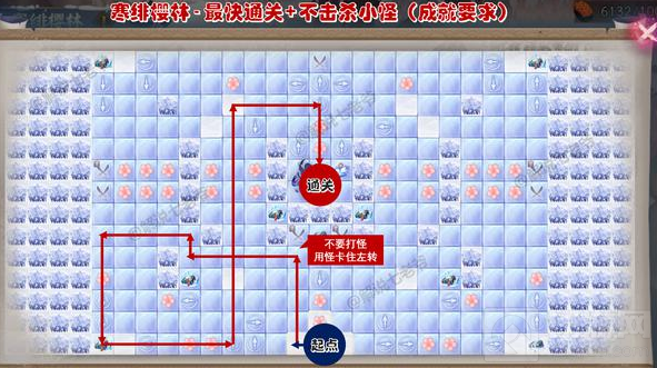 阴阳师寒绯樱林路线图大全 