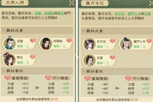 云端问仙仙缘属性分组有哪些 最全仙缘属性分组效果介绍