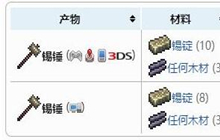 泰拉瑞亚锡锤获得方法 锡锤合成配方表