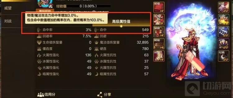 DNF手游各职业命中计算 各职业不MISS的最低命中要求